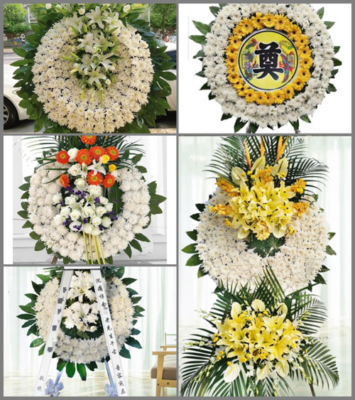 山西晋中灵石县粱家焉乡杏圪塔村花圈速递
